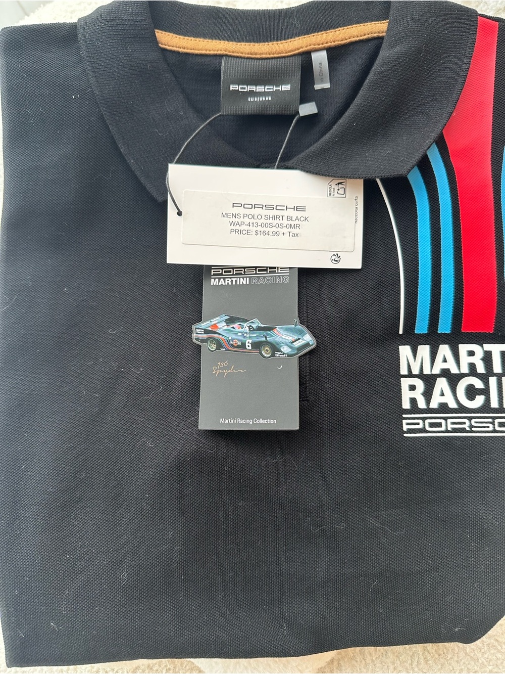 Porsche Martini Racing Black Polo Shirt